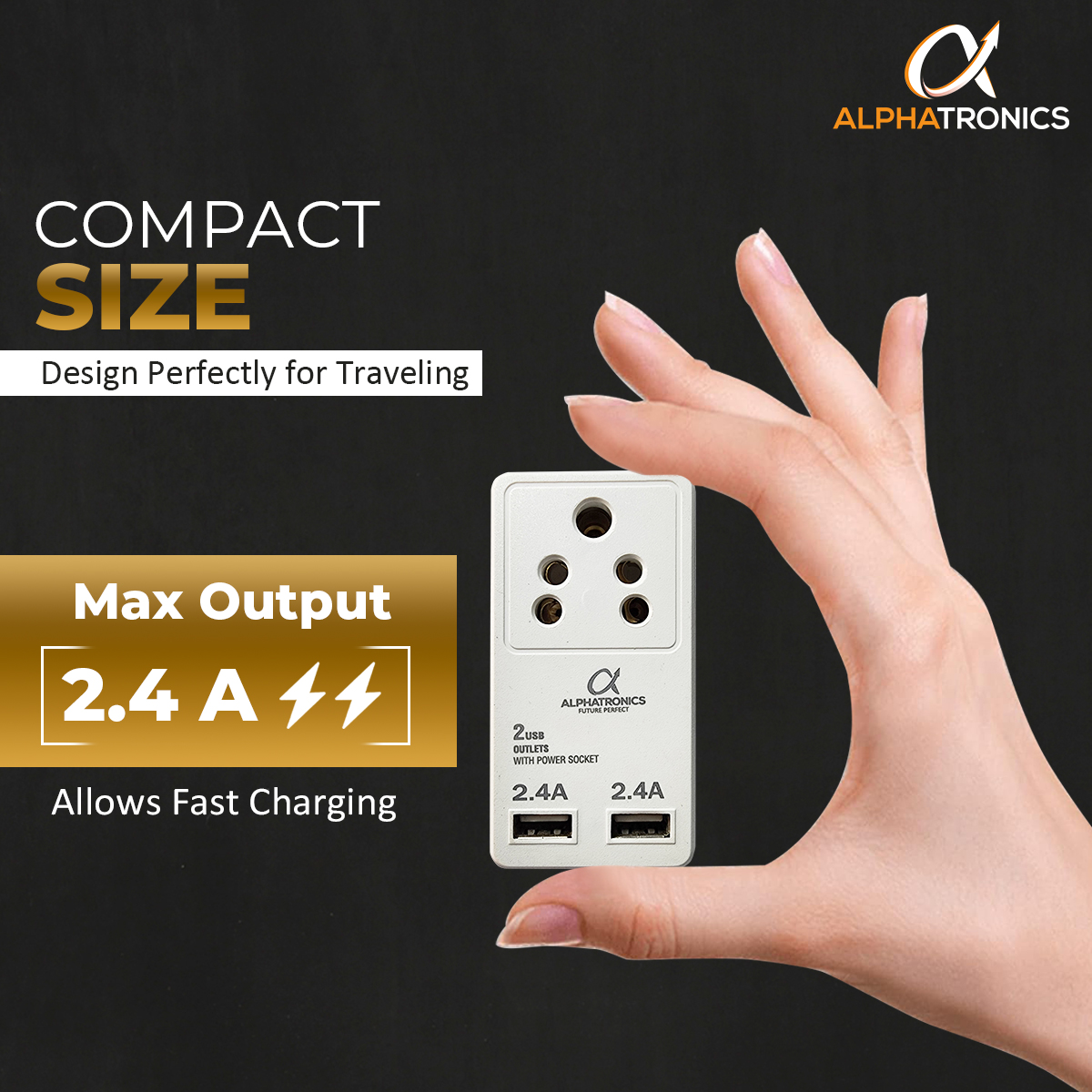3 Pin Multi Plug Socket with USB Charger 10A Power Plug Converter // 2pin & 3pin Universal Travel Adapter with Dual USB Charging